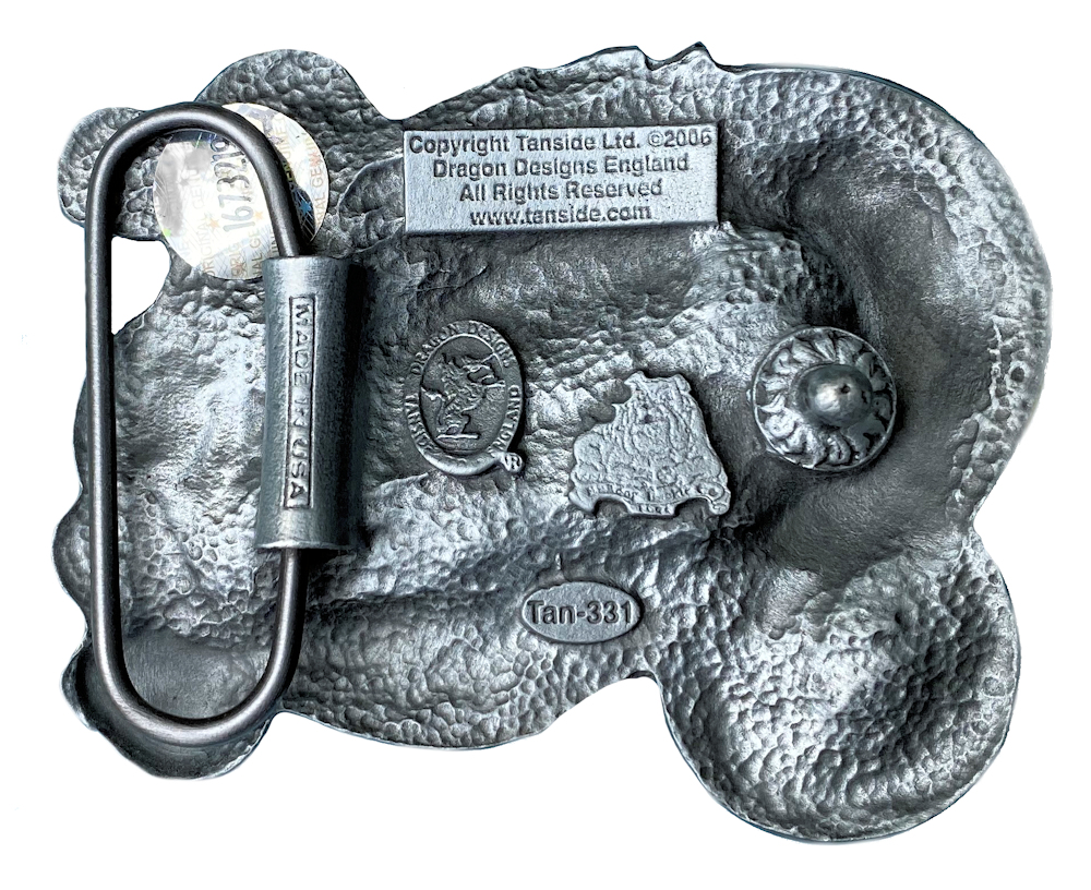 Chinese Dragon Red Belt Buckle